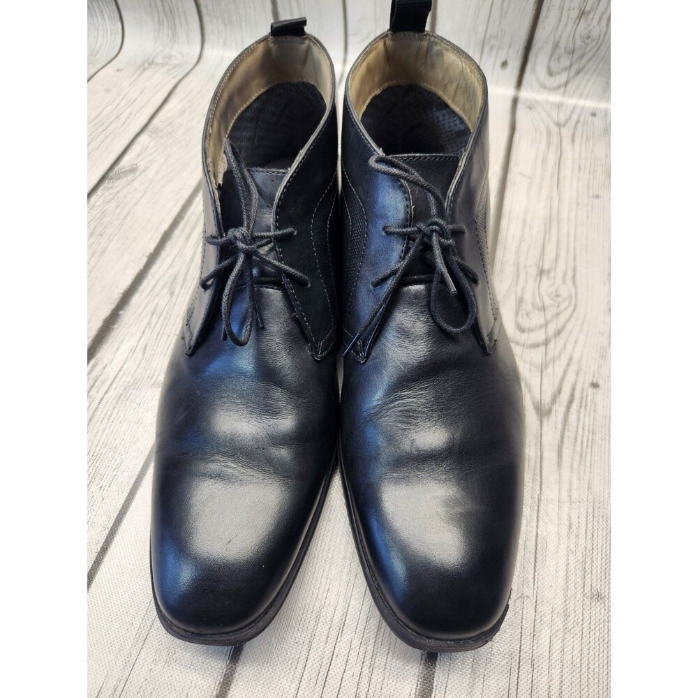 Clarks Gleeson Hi Gore-Tex Boots Mens 10 M Black Leather Ankle Chukka Waterproof - Picture 2 of 12